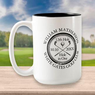 Tasse 2 Couleurs Classique de golf personnalisé Hole in One