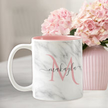 Classy Girly Marble de luxe Design Nom Monogramme