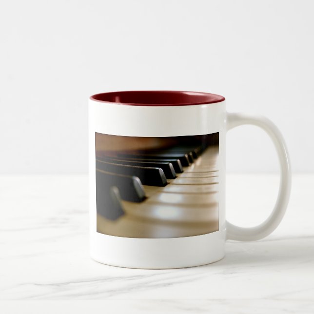 Tasse 2 Couleurs Clavier de piano élégant Musique (Droit)
