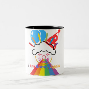Tasse 2 Couleurs Clown : Je suis sobre à nouveau