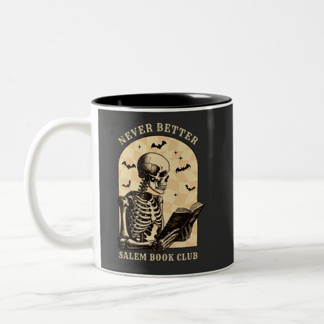 Tasse 2 Couleurs Club de lecture Skeleton Gothic Hallowee (Gauche)