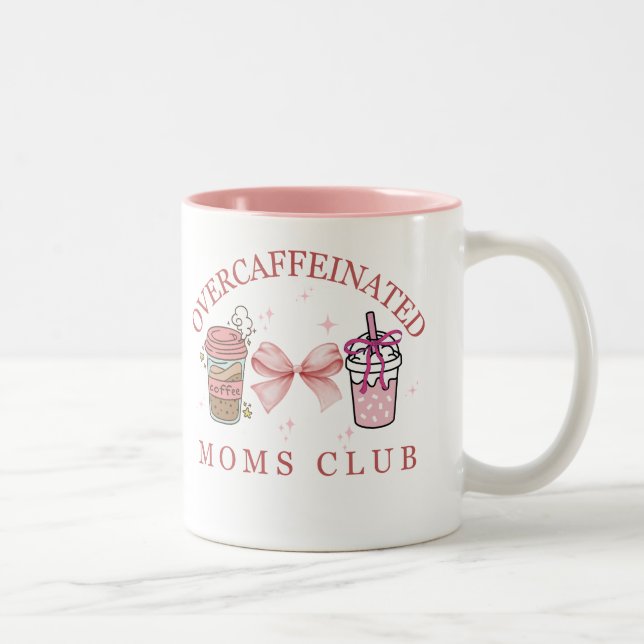 Tasse 2 Couleurs Club de maman surcaffinée (Droit)