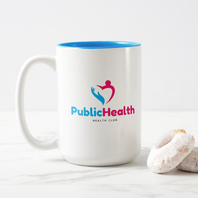 Tasse 2 Couleurs Club de santé publique (Avec donut)