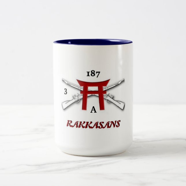 Tasse 2 Couleurs Co une INFANTERIE Rakkasans de 3/187 (Centre)