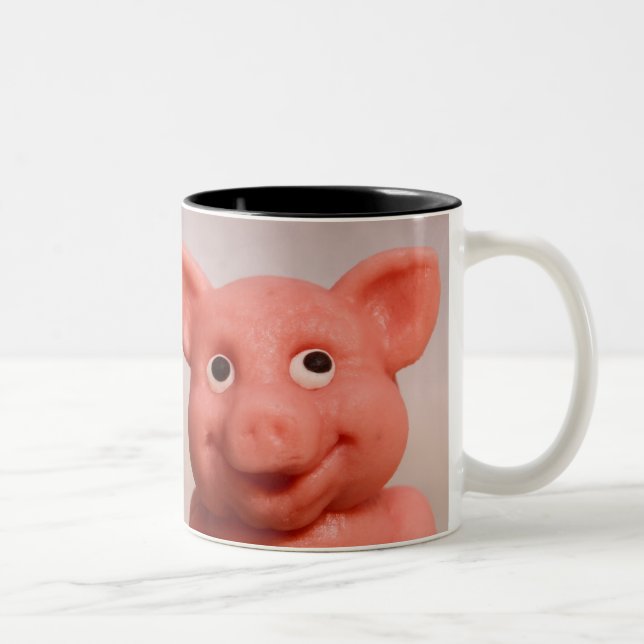 Tasse 2 Couleurs Cochon de poêle 001 (Droit)