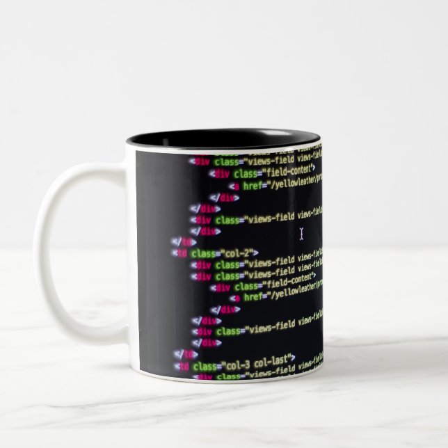 Tasse 2 Couleurs codage-thème-mug (Gauche)