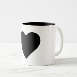 Tasse 2 Couleurs Coeur à deux tons