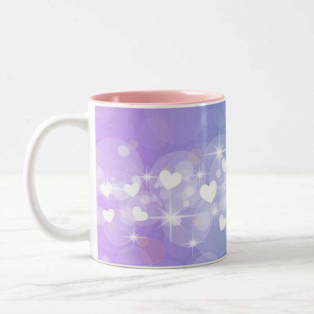 Tasse 2 Couleurs Coeur clair (Gauche)