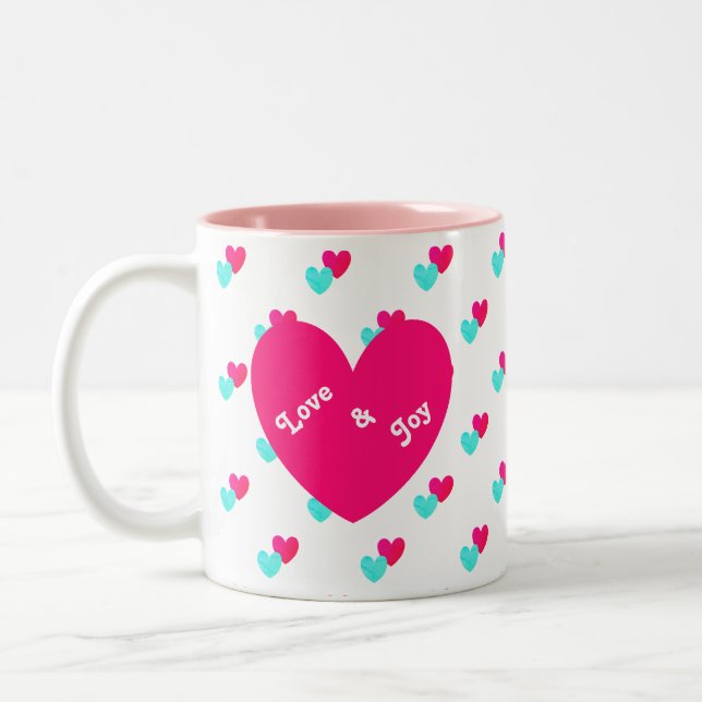 Tasse 2 Couleurs Coeur d'amour et de joie (Gauche)