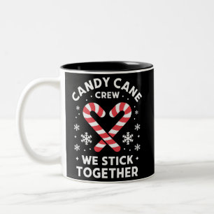 Tasse 2 Couleurs Cœur de Canne à Sucre de Noël On Reste Ensemble 
