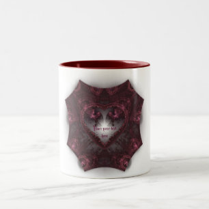 Tasse 2 Couleurs Coeur gothique pourpre 001