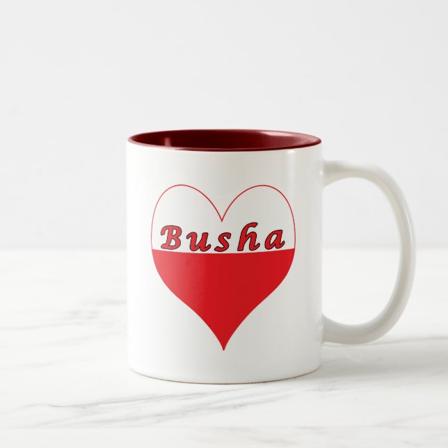 Tasse 2 Couleurs Coeur polonais de Busha (Droit)