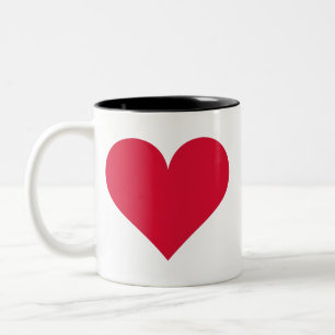 Tasse 2 Couleurs Coeur Valentines Jour Amour Coeur
