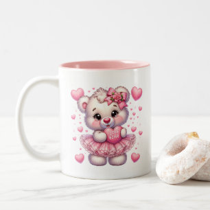 Tasse 2 Couleurs Cœurs de la Saint-Valentin