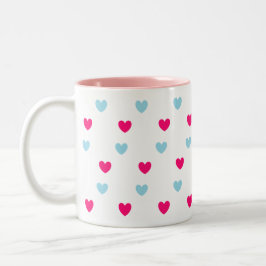Tasse 2 Couleurs Coeurs merveilleux