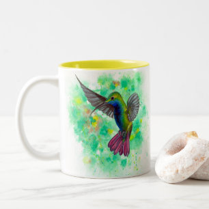 Tasse 2 Couleurs Colibri - peinture acrylique