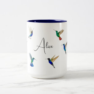Tasse 2 Couleurs Colibris personnalisés
