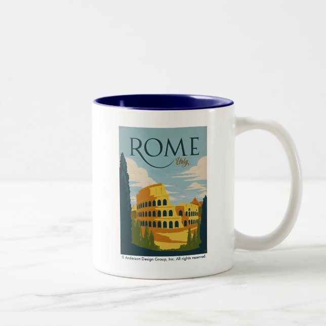 Tasse 2 Couleurs Colisée de Rome, Italie (Droit)