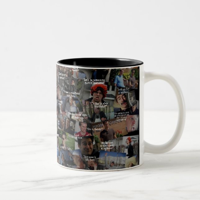 Tasse 2 Couleurs Collage de citation "d'histoire d'enfant" (Droit)