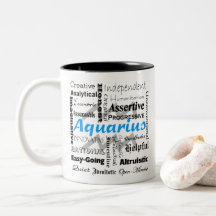 Collage de Traits d'astrologie du Zodiac Aquarius