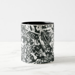 Tasse 2 Couleurs Collage noir et blanc de Supergirl