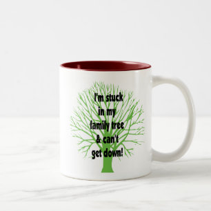 Tasse 2 Couleurs Collé dans mon arbre généalogique