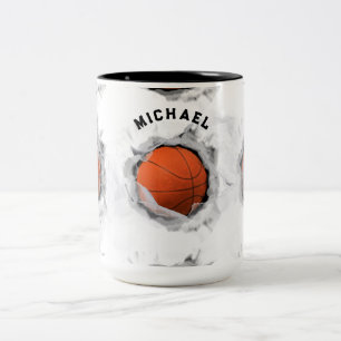Tasse 2 Couleurs Collectif de basket-ball personnalisé