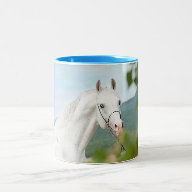 Tasse 2 Couleurs collection de cheval. Arabe (Centre)
