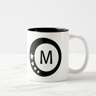 Tasse 2 Couleurs Collection noire et blanche d'étoiles