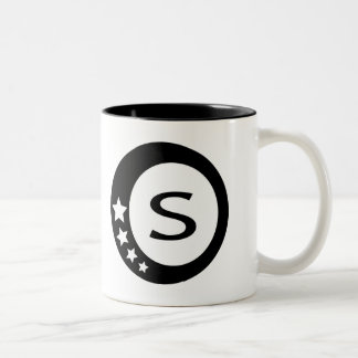 Tasse 2 Couleurs Collection noire et blanche d'étoiles