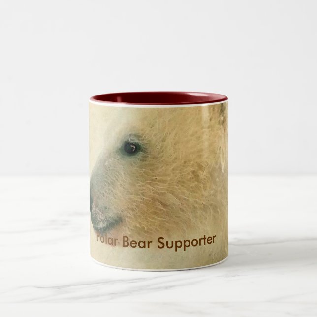 Tasse 2 Couleurs Collection Portrait Ours Polaire (Centre)