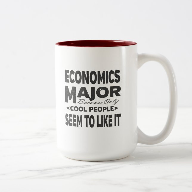 Tasse 2 Couleurs Collège d'économie Principaux Cool (Droit)