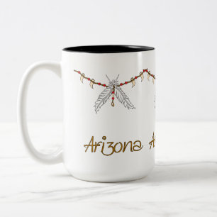 Tasse 2 Couleurs Collier en plumes AZ