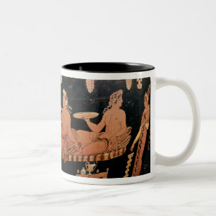 Tasse 2 Couleurs Colloque montrant trois hommes jouant des cottabos