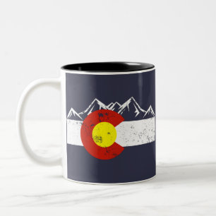 Tasse 2 Couleurs Colorado Montagnes Vintage