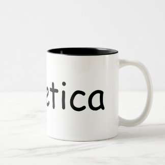 Tasse 2 Couleurs Comique helvetica sans