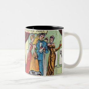 Tasse 2 Couleurs Comique romantique des années 1950   Meilleur cade