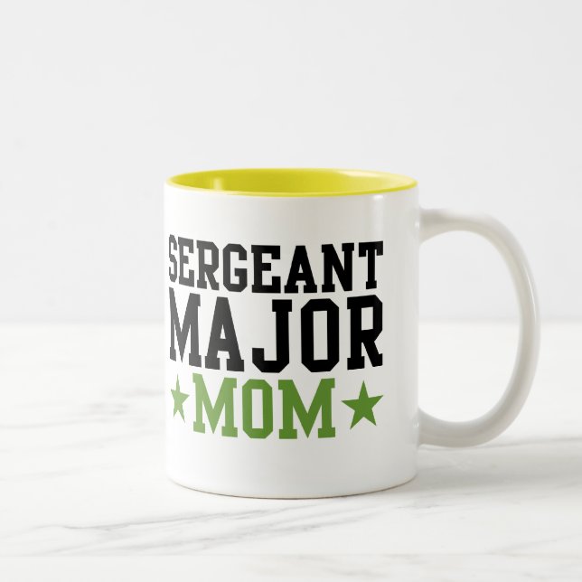 Tasse 2 Couleurs Commandant de sergent maman (Droit)