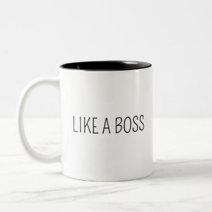 Tasse 2 Couleurs Comme un patron Humour de patron drôle