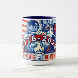 Tasse 2 Couleurs Commemorative 1776-2026 États-Unis Personnalisé