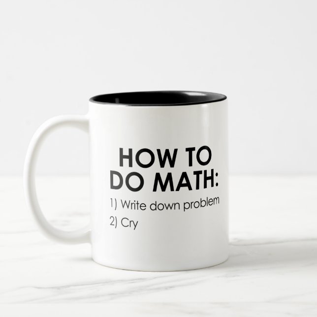Tasse 2 Couleurs Comment faire des maths (Gauche)