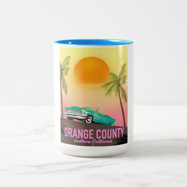 Tasse 2 Couleurs comté d'orange Californie USA (Centre)
