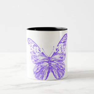 Tasse 2 Couleurs conception artistique de papillon mignon