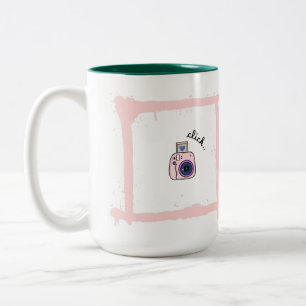 Tasse 2 Couleurs Conception artistique minimale de l'appareil photo