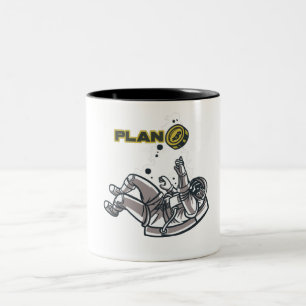 Tasse 2 Couleurs Conception d'astronaute Bitcoin Plan B