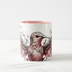 Tasse 2 Couleurs Conception de colibris sur