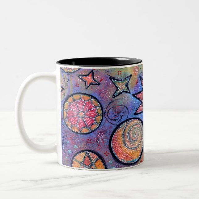 Tasse 2 Couleurs Conception de cosmos célestes géants et capricieux (Gauche)