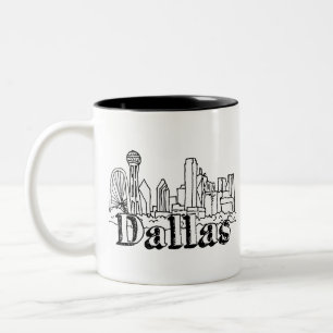 Tasse 2 Couleurs Conception de Dallas Skyline