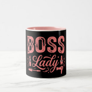 Tasse 2 Couleurs Conception de Dame Patronne Rose Mignonne