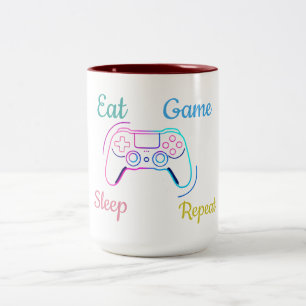 Tasse 2 Couleurs Conception de jeu néon personnalisable